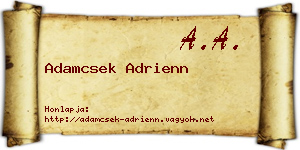 Adamcsek Adrienn névjegykártya