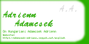 adrienn adamcsek business card